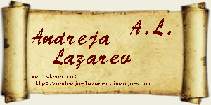 Andreja Lazarev vizit kartica